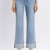 Hallie Cuffed Slim Wide Jean (Flying Monkey)