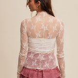 Intricate Floral Lace Layering Top