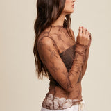 Intricate Floral Lace Layering Top