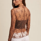 Intricate Floral Lace Layering Top