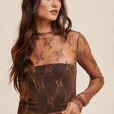 Intricate Floral Lace Layering Top
