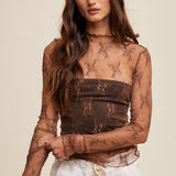 Intricate Floral Lace Layering Top