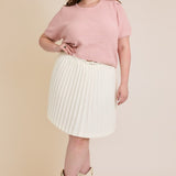 Puff Sleeve Textured Sweater Top (Plus)