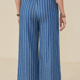 Wide Leg Chambray Pant