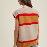 Color Block Sweater Vest