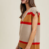 Color Block Sweater Vest