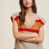 Color Block Sweater Vest