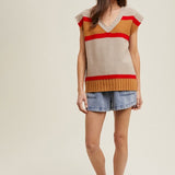 Color Block Sweater Vest