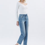 Molly Tapered Straight Jean (Vervet)