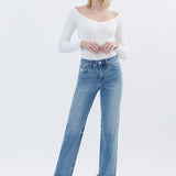 Molly Tapered Straight Jean (Vervet)