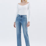 Molly Tapered Straight Jean (Vervet)