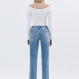 Molly Tapered Straight Jean (Vervet)
