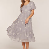 Embroidered Sweetheart Dress