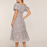 Embroidered Sweetheart Dress