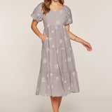 Embroidered Sweetheart Dress