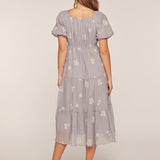 Embroidered Sweetheart Dress