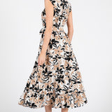 Self Tie Sleeveless Midi Dress