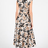 Self Tie Sleeveless Midi Dress