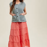 Button Up Sweater Vest