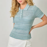 Perfect In Polo Sweater Top