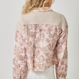 Mixed Media Floral Jacket
