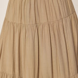 Textured & Tiered Midi Skirt