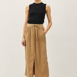 A-Line Tencel Midi Skirt