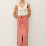 A-Line Tencel Midi Skirt
