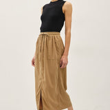 A-Line Tencel Midi Skirt