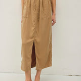 A-Line Tencel Midi Skirt