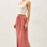 A-Line Tencel Midi Skirt