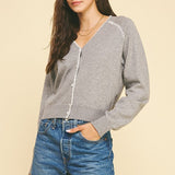 Stitched Up Cardi Top
