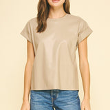 Pleater Cap Sleeve Top