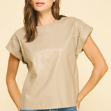 Pleater Cap Sleeve Top