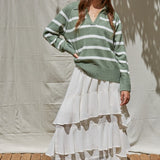 Graham Striped Polo Pullover