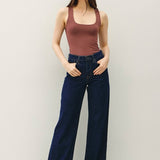About The Basics Double Lined Square Neck Tank