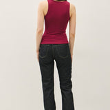 About The Basics Double Lined Square Neck Tank