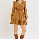 Mineral Wash Linen Mini Dress