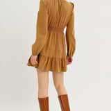Mineral Wash Linen Mini Dress