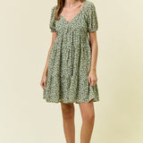 Floral Tiered Mini Dress