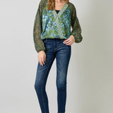 Mallory Mixed Print Blouse