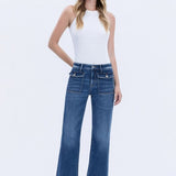 Cheryl Trouser Hem Flare Jean (Vervet)