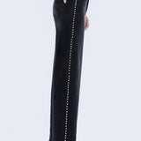 Olivia Stud Detail Wide Leg Jean (Vervet)