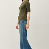 Classic Ribbed Half Sleeve Tee