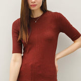 Classic Ribbed Half Sleeve Tee