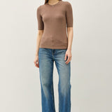 Classic Ribbed Half Sleeve Tee