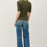 Classic Ribbed Half Sleeve Tee