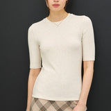 Classic Ribbed Half Sleeve Tee