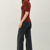 Classic Ribbed Half Sleeve Tee