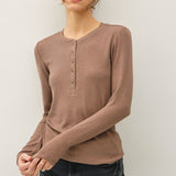 Classic Ribbed Long Sleeve Henley